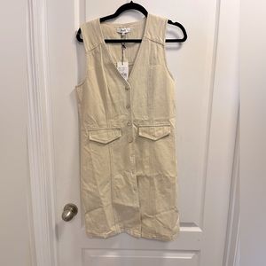 MbyM white denim button up dress size M